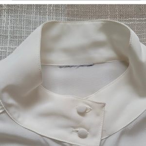 Vintage Beaded Shoulder High Neck Blouse